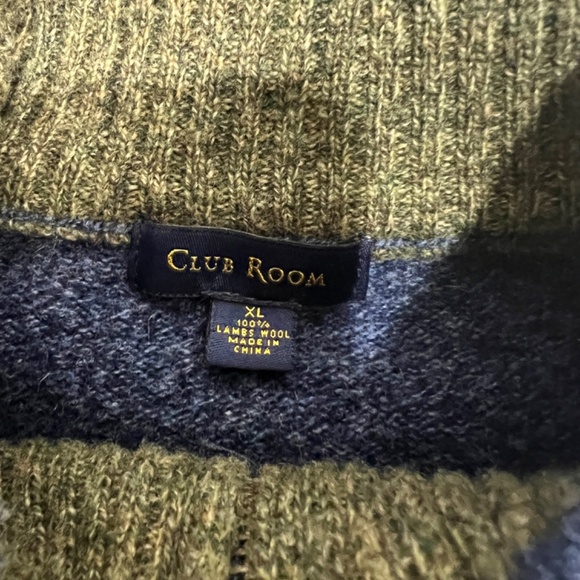 Club Room 100% Lamb wool quarter zip pullover ribbed size XL - Picture 2 of 5